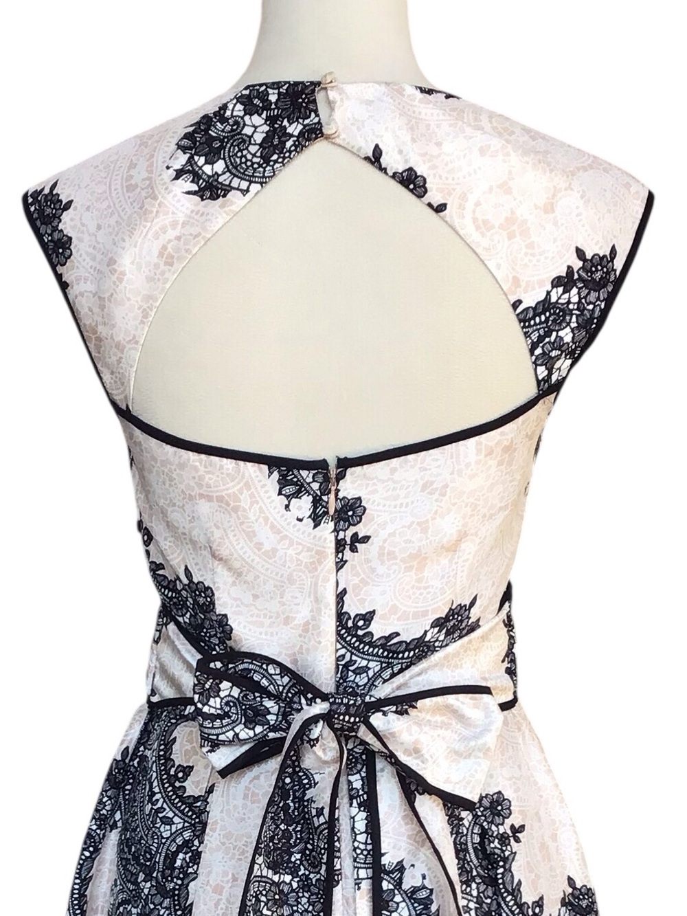 Jessica Simpson Floral Lace Pattern Open Back Sleeveless Fit Flare Dress NEW - Picture 7 of 9
